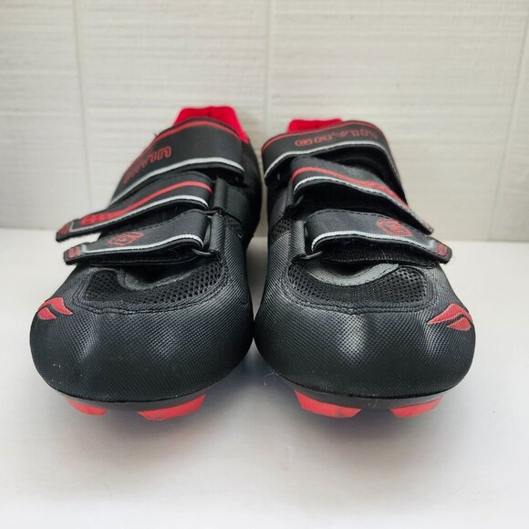 Gavin VELO Road Bike Hook Loop Black Red Cycling Peleton Biking Shoe Size 11.5 - Picture 5 of 13